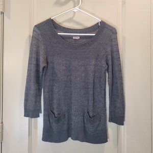 Aerie Grey Sheer Sweater